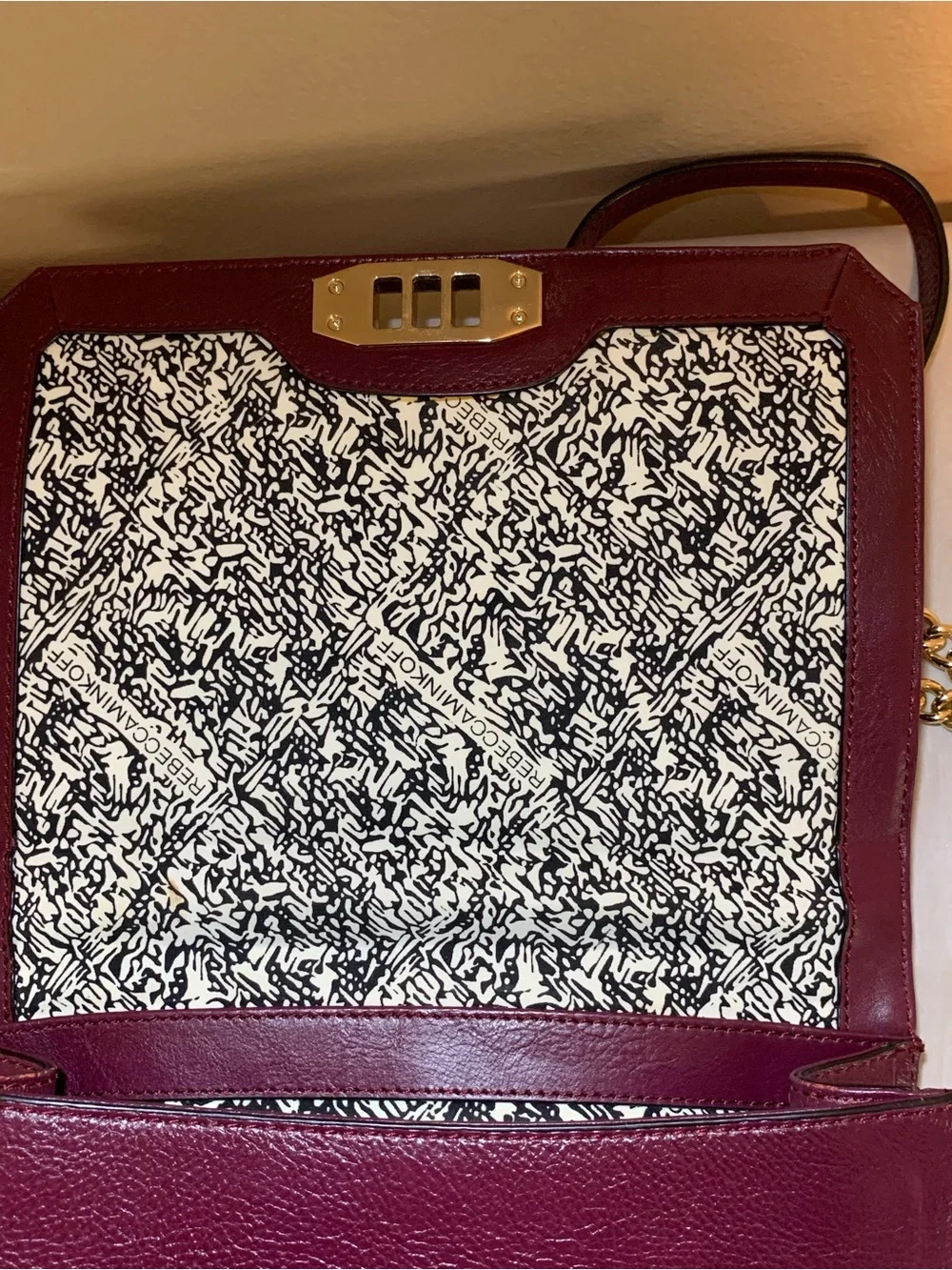 Rebecca Minkoff Love Quilted Leather Crossbody in Merlot
